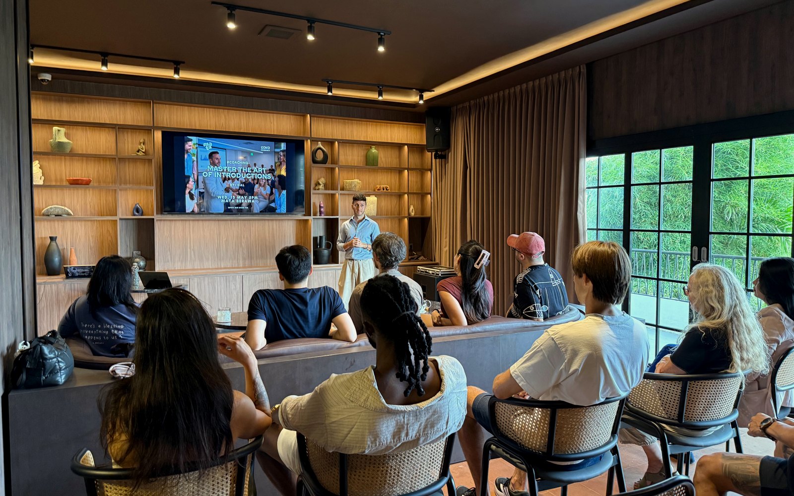 Cal Amir teaching an introductions session for the Loko Community in Bali
